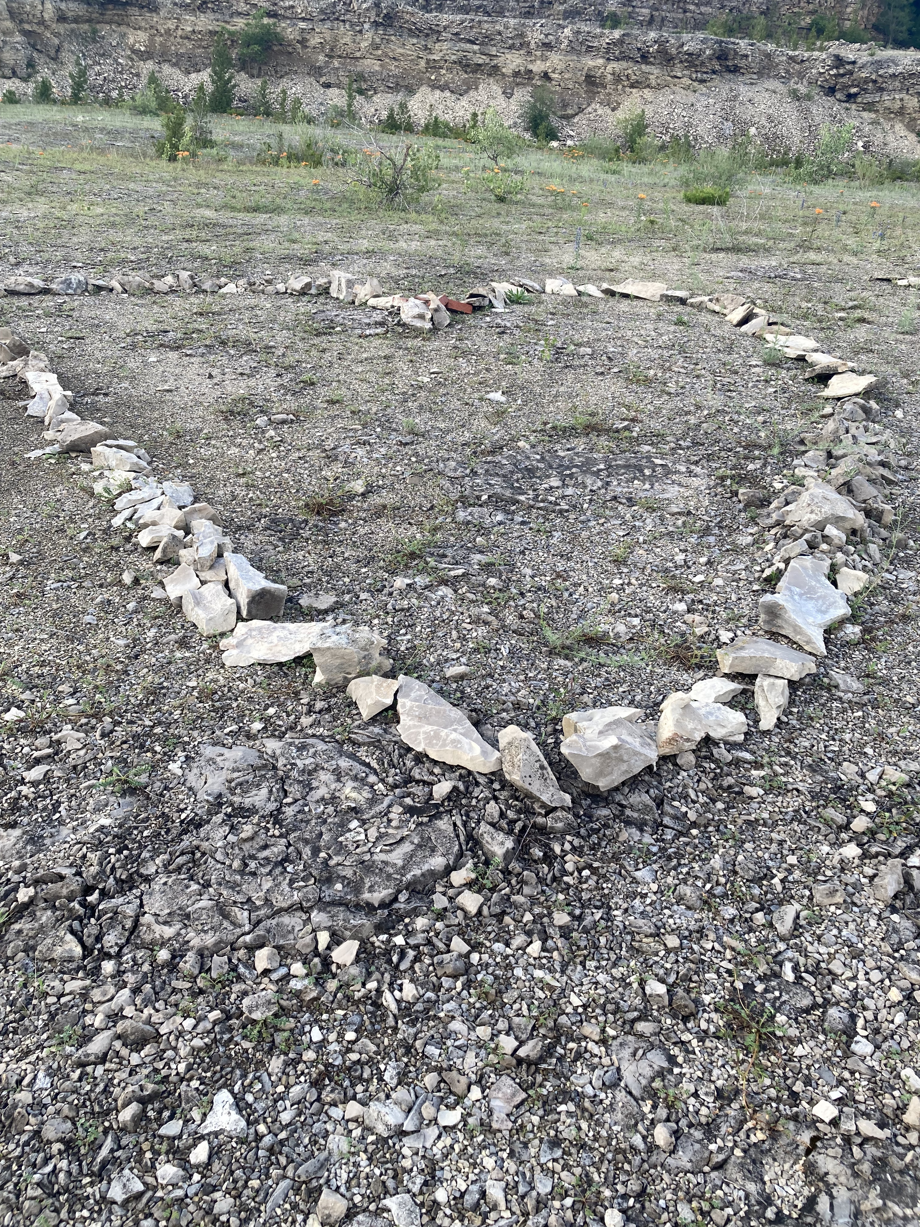 A heart made out of stones